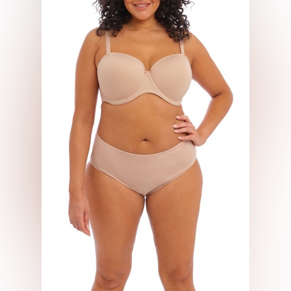 Elomi Beige Strapless Bra Full Coverage Smooth, seamless bra 38I plus size bra - Picture 3 of 10